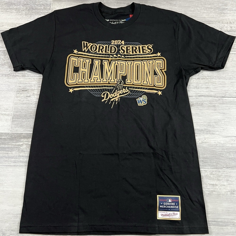 Mitchell & Ness LA Dodgers 2024 World Champions Graphic Tee Men's Medium NWT